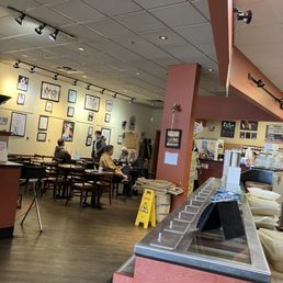 Counter and back gathering space.