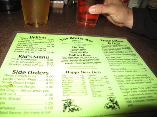 Menu photo 3 Arctic Bar Ketchikan, AK Menu photo 3 Arctic Bar Ketchikan, AK