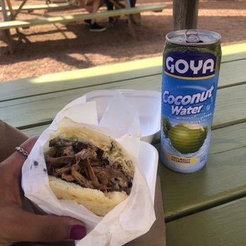 Arepa’s Place - Beef Arepa with Coconut Water - Venezuelan Near Me - Greendale, Wisconsin