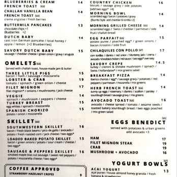 Teaspoon - Bfast entrees menu 3/2026 - Breakfast & Brunch Near Me - Tucson, Arizona