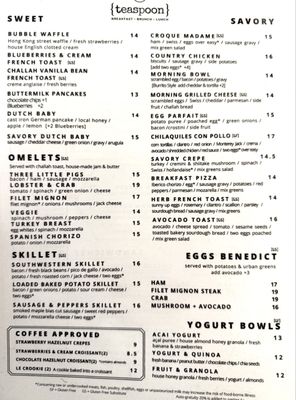 Menu photo 5 Teaspoon Tucson, AZ