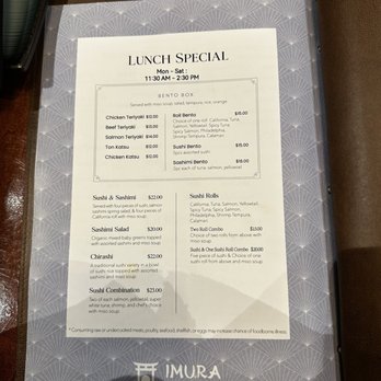 Imura Sushi & Robata - Lunch special - Japanese Near Me - Frisco, Texas Imura Sushi & Robata - Lunch special - Japanese Near Me - Frisco, Texas