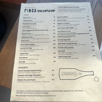 Finca - Menu - Wine Bars Near Me - San Diego, California Finca - Menu - Wine Bars Near Me - San Diego, California