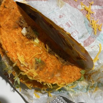 Taco Bell - nasty looking Nacho Cheese Doritos Locos Tacos - Fast Food Near Me - Orlando, Florida Taco Bell - nasty looking Nacho Cheese Doritos Locos Tacos - Fast Food Near Me - Orlando, Florida