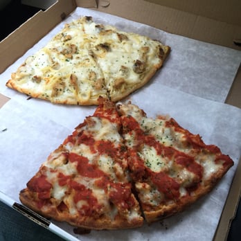 Mama Lisa Restaurant - Chicken Parmigiana & Chicken Alfredo Slices! Yum! - Pizza Near Me - Mastic, New York Mama Lisa Restaurant - Chicken Parmigiana & Chicken Alfredo Slices! Yum! - Pizza Near Me - Mastic, New York