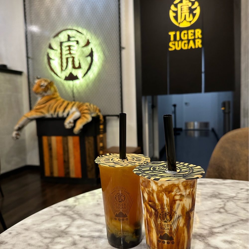 TIGER SUGAR - BS Milk W. Boba + Pearl & CM & Passion Fruit Tea - Bubble Tea Near Me - Madison Heights, Michigan TIGER SUGAR - BS Milk W. Boba + Pearl & CM & Passion Fruit Tea - Bubble Tea Near Me - Madison Heights, Michigan