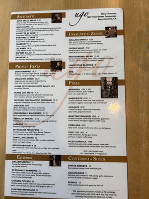 Menu photo 8 Ugo Trattoria Santa Monica, CA Menu photo 8 Ugo Trattoria Santa Monica, CA