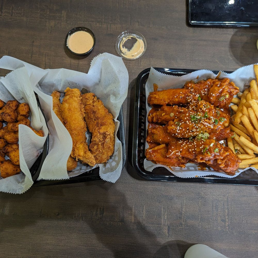 So-Ju Chikn' - Cauliflower, chicken tenders, chicken wings, fries - Korean Near Me - Melbourne, Florida So-Ju Chikn' - Cauliflower, chicken tenders, chicken wings, fries - Korean Near Me - Melbourne, Florida