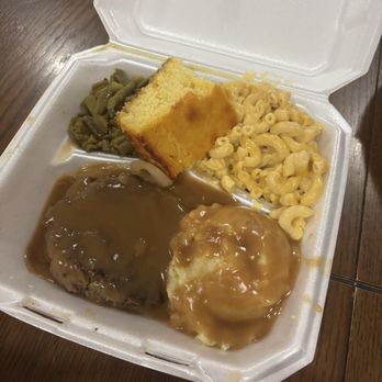 This Iz It - Salisbury steak Macaroni and cheese Green beans Mashed potatoes w/ gravy Cornbread - Waffles Near Me - Oklahoma City, Oklahoma This Iz It - Salisbury steak Macaroni and cheese Green beans Mashed potatoes w/ gravy Cornbread - Waffles Near Me - Oklahoma City, Oklahoma