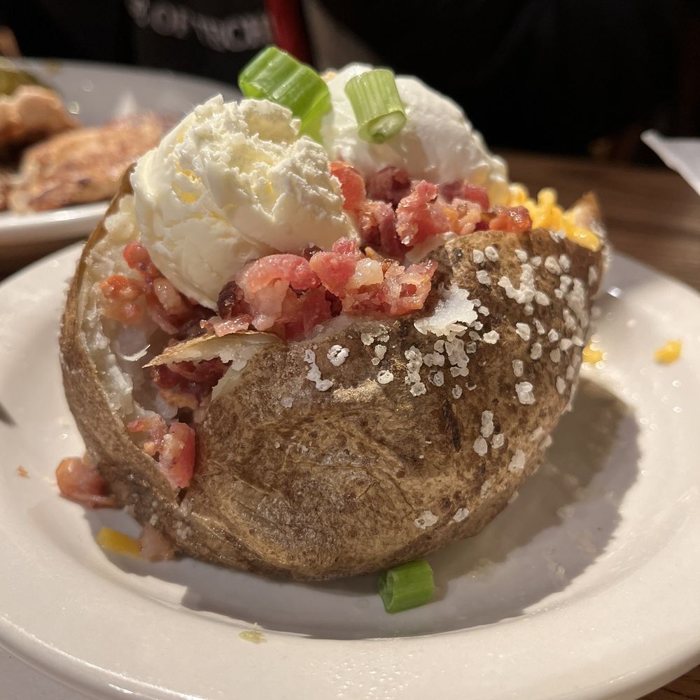 Cracker Barrel Old Country Store - Loaded Baked Sweet Potato - Breakfast & Brunch Near Me - Hamburg, Pennsylvania Cracker Barrel Old Country Store - Loaded Baked Sweet Potato - Breakfast & Brunch Near Me - Hamburg, Pennsylvania