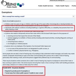 Canadian Tire - Masksshould not be placed on: Individuals with medical conditions including breathing or cognitive difficulties, or a disability.