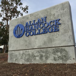 Allan Hancock College Winery - Sign just outside Bldg O, where the winery and tasting room are located. Open for tastings on Thursdays. Call ahead for details.