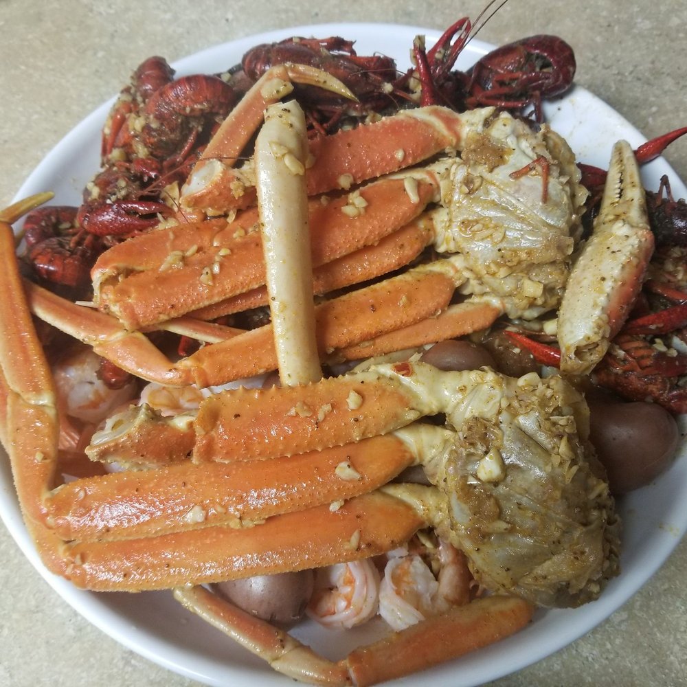 The Crawfish Guy - Snow crab legs & crawfish. Shrimp, potatoes, & sausage were bought separately from grocery  store and boiled at home. - Cajun/Creole Near Me - Fresno, California