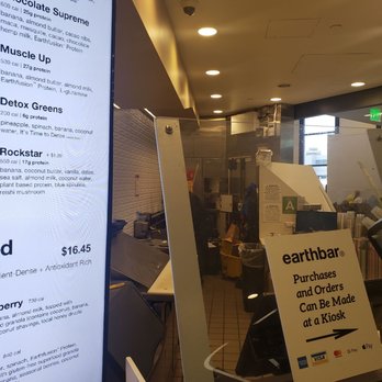 Earthbar - the menu for the restaurant - Vitamins & Supplements Near Me - Los Angeles, California