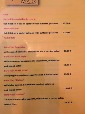Menu photo 4 Elefant Berlin, BE