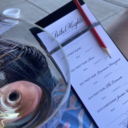 Bethel Heights Vineyard - Tasting menu