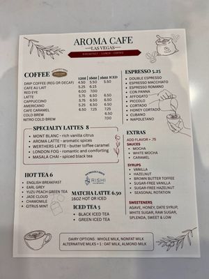 Menu photo 2 Aroma Cafe Henderson, NV Menu photo 2 Aroma Cafe Henderson, NV