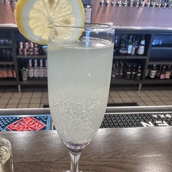 Cedars corner bar and kitchen - French 75 with tequila. This was on another visit during HH $7 - Burgers Near Me - Fairfield, California Cedars corner bar and kitchen - French 75 with tequila. This was on another visit during HH $7 - Burgers Near Me - Fairfield, California
