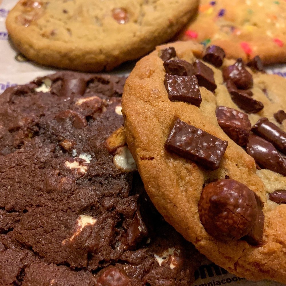 Insomnia Cookies - S'mores , deluxe triple chocolate chip, salted caramel, deluxe confetti - Ice Cream & Frozen Yogurt Near Me - San Francisco, California Insomnia Cookies - S'mores , deluxe triple chocolate chip, salted caramel, deluxe confetti - Ice Cream & Frozen Yogurt Near Me - San Francisco, California