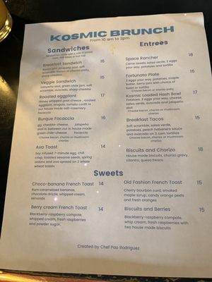 Menu photo 8 The Kosmos Albuquerque, NM