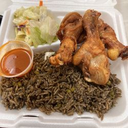 Bibi’s Patties - The chicken and rice