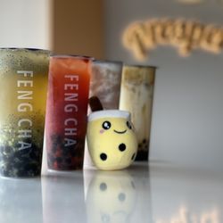 Feng Cha Prosper - Kiwi Basil Green Tea, Strawberry Overload, Dirty Taro and Dirty Boba
