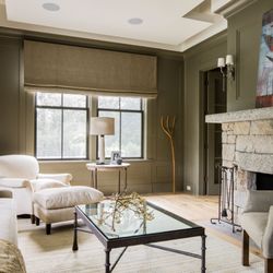 Gambrick Construction - Sitting room addition with stone fireplace