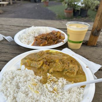 Cafe Turmeric - Ono curry and Ono vindaloo mango lassi - Indian Near Me - Hanalei, Hawaii