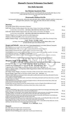 Menu photo 6 Manuel's Tavern Atlanta, GA Menu photo 6 Manuel's Tavern Atlanta, GA