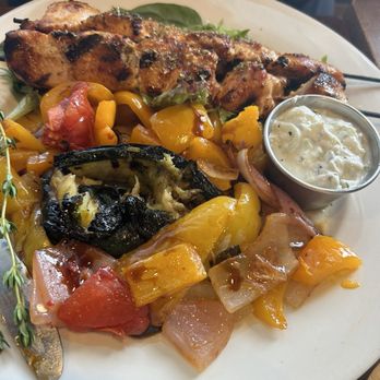 A Taste of Greece - Chicken skewers with vegetables - Greek Near Me - River Edge, New Jersey A Taste of Greece - Chicken skewers with vegetables - Greek Near Me - River Edge, New Jersey