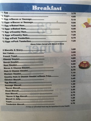 Menu photo 2 33 Diner Maynardville, TN
