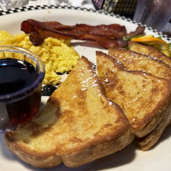 Black Bear Diner McAllen - French toast, with scrambled eggs and bacon. - Diners Near Me - McAllen, Texas