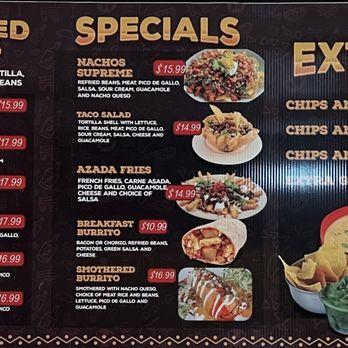 Azada Mexican Grill - Menu 1 - Mexican Near Me - Colorado Springs, Colorado Azada Mexican Grill - Menu 1 - Mexican Near Me - Colorado Springs, Colorado