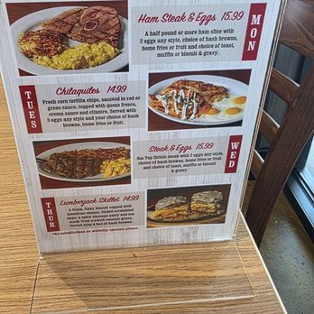 Corky's Kitchen & Bakery - Weekday breakfast specials, same price as regular breakfast - American Near Me - Highland, California