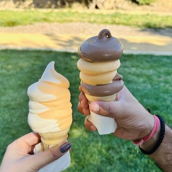 Meadowlark Dairy - orange vanilla swirl and chocolate orange swirl!! - Ice Cream & Frozen Yogurt Near Me - Pleasanton, California Meadowlark Dairy - orange vanilla swirl and chocolate orange swirl!! - Ice Cream & Frozen Yogurt Near Me - Pleasanton, California
