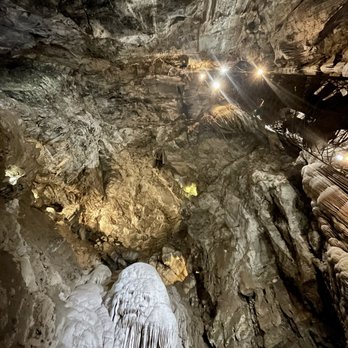 Moaning Caverns Adventure Park - Bottom looking up - Amusement Parks Near Me - Vallecito, California