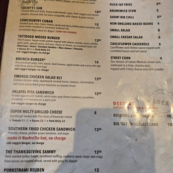 The Tattooed Moose - Menu 2 - Sandwiches Near Me - North Charleston, South Carolina