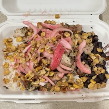 Chellas on Queen - Grilled Chicken Bowl with charred corn & pickled onions. - Gluten-Free Near Me - Lancaster, Pennsylvania Chellas on Queen - Grilled Chicken Bowl with charred corn & pickled onions. - Gluten-Free Near Me - Lancaster, Pennsylvania
