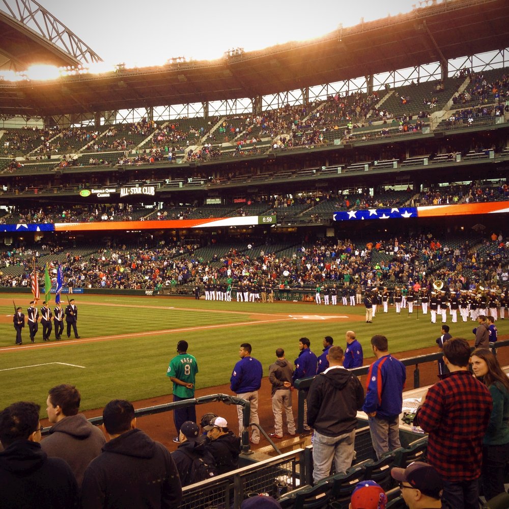 T-Mobile Park - 1st Marine Division Band (USMC, Camp Pendleton, CA) performing National Anthem - Stadiums & Arenas Near Me - Seattle, Washington T-Mobile Park - 1st Marine Division Band (USMC, Camp Pendleton, CA) performing National Anthem - Stadiums & Arenas Near Me - Seattle, Washington