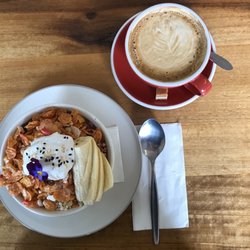 Sequoia Eatery - Açai bowl and large flat white