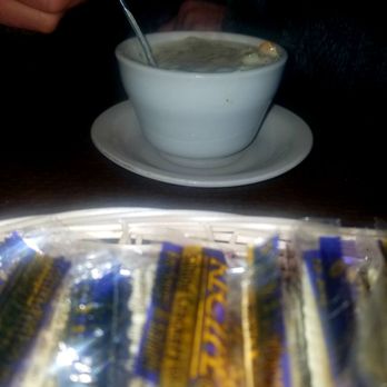 Bill's Cafe - Good clam chowder and crackers came with club sandwich & fries. - Breakfast & Brunch Near Me - Fremont, California