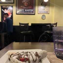 Nutella crepe with strawberry Nutella crepe with strawberry