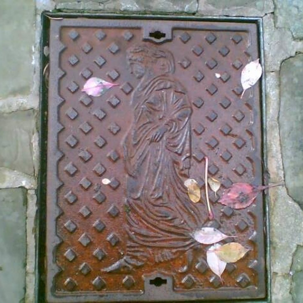 Manhole cover in the garden - from the Gravida Project Manhole cover in the garden - from the Gravida Project