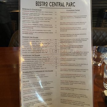 Bistro Central Parc - Menu - French Near Me - San Francisco, California Bistro Central Parc - Menu - French Near Me - San Francisco, California