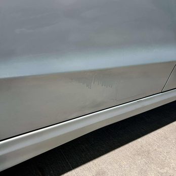 Yaz’s Mobile Autobody - Paint dripping at the door (this was after he removed and tried to fix his first attempt that was dripping and discolored) - Body Shops Near Me Yaz’s Mobile Autobody - Paint dripping at the door (this was after he removed and tried to fix his first attempt that was dripping and discolored) - Body Shops Near Me