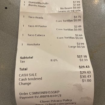 Tacos Calafia - Downtown - Prices aren't bad - Tacos Near Me - Phoenix, Arizona