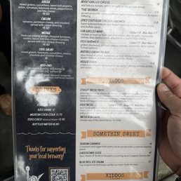 Menu as of March 2025 Menu as of March 2025