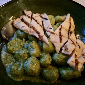 Roma - GNOCCHI + grilled chicken (close-up) - Italian Near Me - Menlo Park, California Roma - GNOCCHI + grilled chicken (close-up) - Italian Near Me - Menlo Park, California