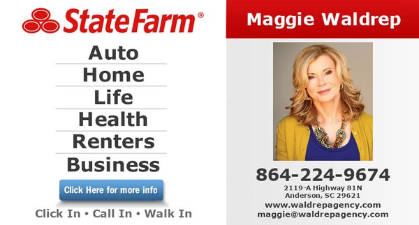 Maggie Waldrep State Farm Insurance Agent 2119 N Highway 81 A Anderson Sc Insurance Mapquest
