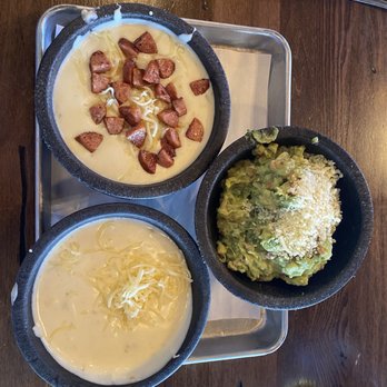 Agave & Rye - New Albany - Pick 3 Dips (Epic Size) Queso, Guacamole, and Queso Con Andouille - Tacos Near Me - New Albany, Indiana